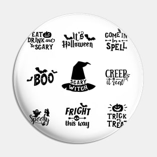 Its Halloween Multi Design Set Pin