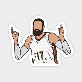 Jonas Valanciunas Shrug 3 Point Celebration Magnet