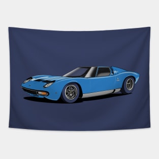 Lamborghini Miura in blu Tapestry