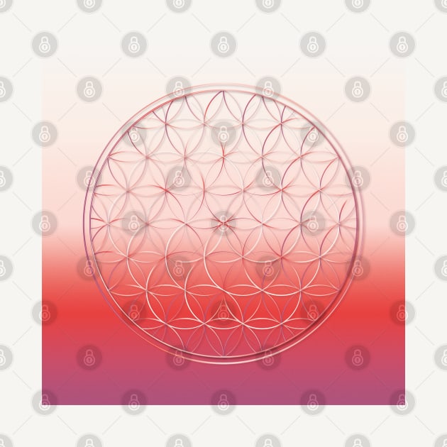 pink flower of life by kallyfactory