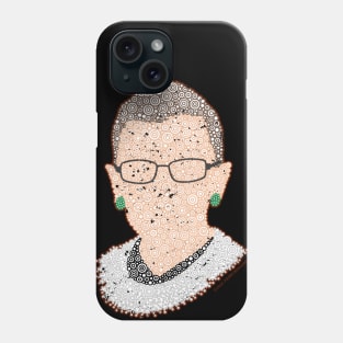 Notorious Ruth Bader Ginsberg Minimalist Portrait Circle Design Phone Case