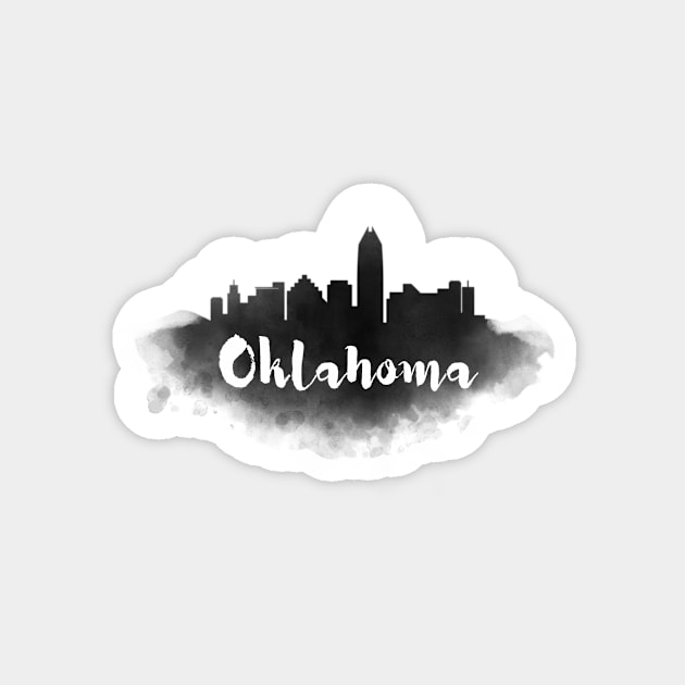 Oklahoma watercolor Magnet by kursatunsal