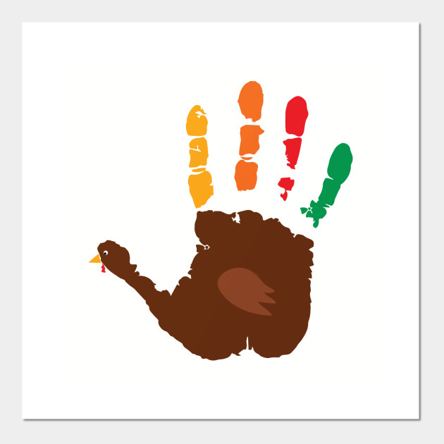 Thanskgiving Turkey Hand Print Winter Posters And Art Prints