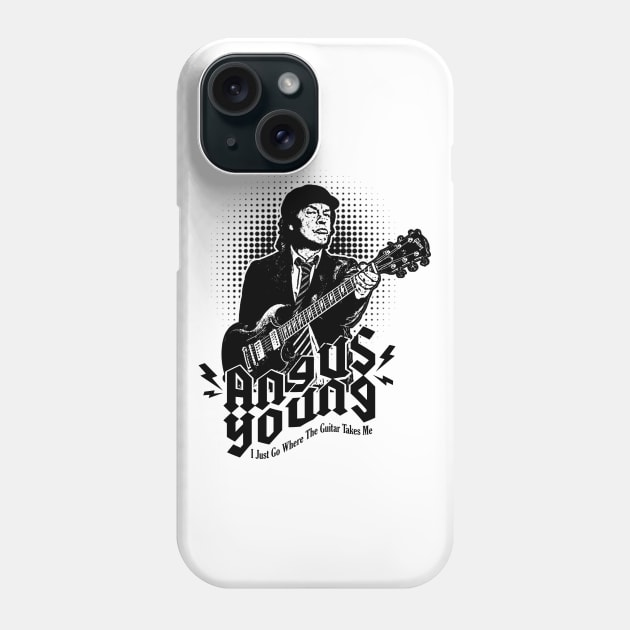 ANGUS YOUNG POP WHITE Phone Case by AnggiePratama