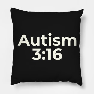 Autism 3:16 Pillow