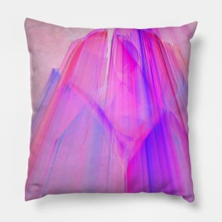 Abstract fractal sunset city building Pillow