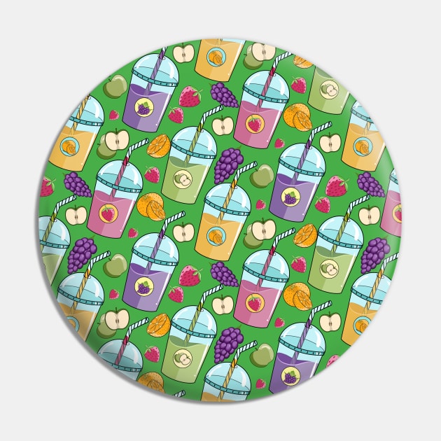 Juice Pattern Art Pin by Designoholic