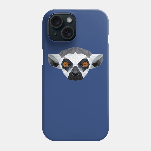 Lemur Low Poly Art Phone Case by TheLowPolyArtist