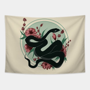 Floral snake Tapestry