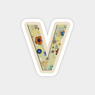 Monogram letter V Magnet