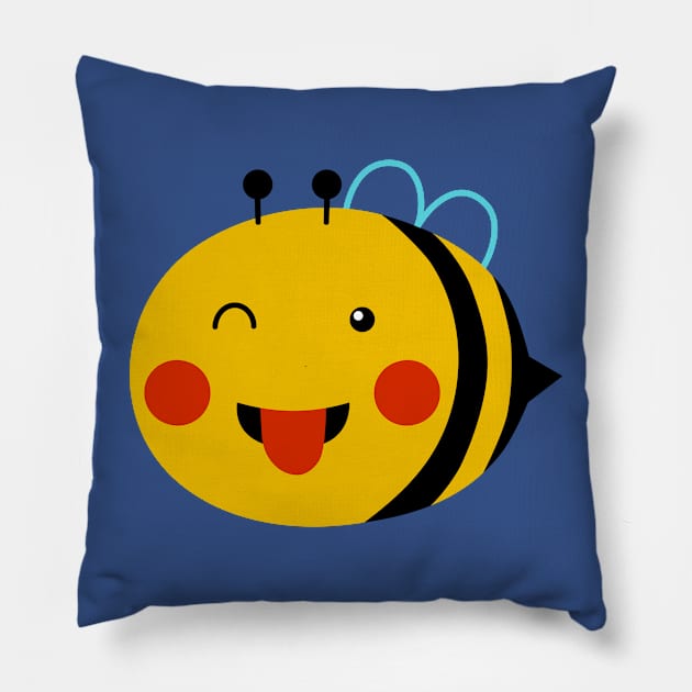 Beemoji playful Pillow by JoanaJuheLaju1