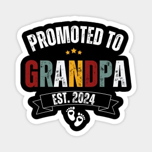 1st Time Grandpa EST 2024 New First Grandpa 2024 Magnet