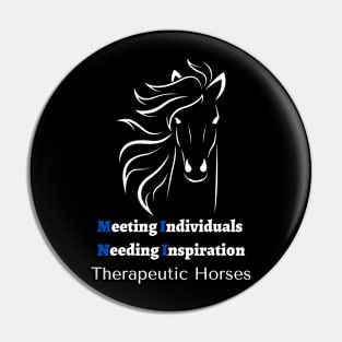 MINI Therapeutic Horses (white) Pin