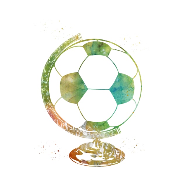 Soccer Ball Globe by erzebeth