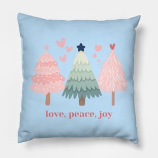 Pastel Christmas of Love, Peace and Joy! Pillow