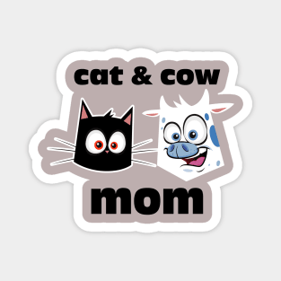 Cat & cow mom Magnet