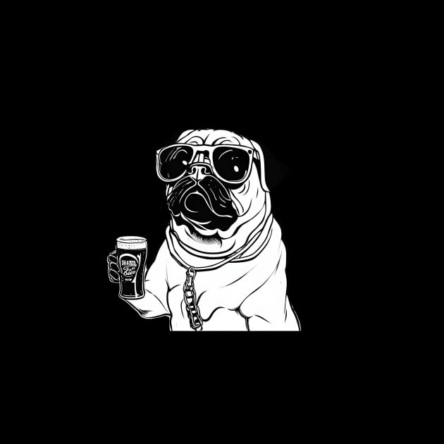 I like my pugs like I like my beer – full of character and always by my side. by T- VIBE