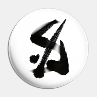 Zen Gesture in Black Ink Pin