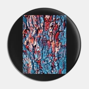 Textured Bark Turquoise & Rust Pin