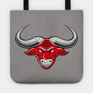angry red bull Tote
