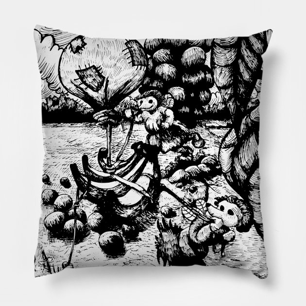 bananas without pyjamas Pillow by stephenignacio