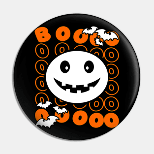 Spooky Halloween Quote Text Orange Pin