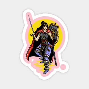 Woman Warrior Illustration Magnet