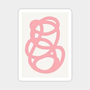 Abstract Brushstroke Knot - Pink Magnet