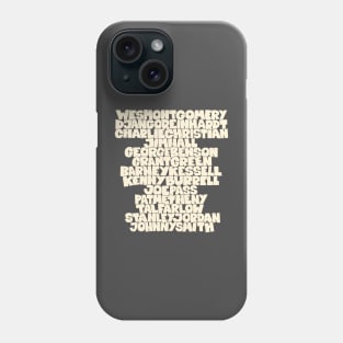 Jazz Legends in Type: The Jazz Guitarists Phone Case