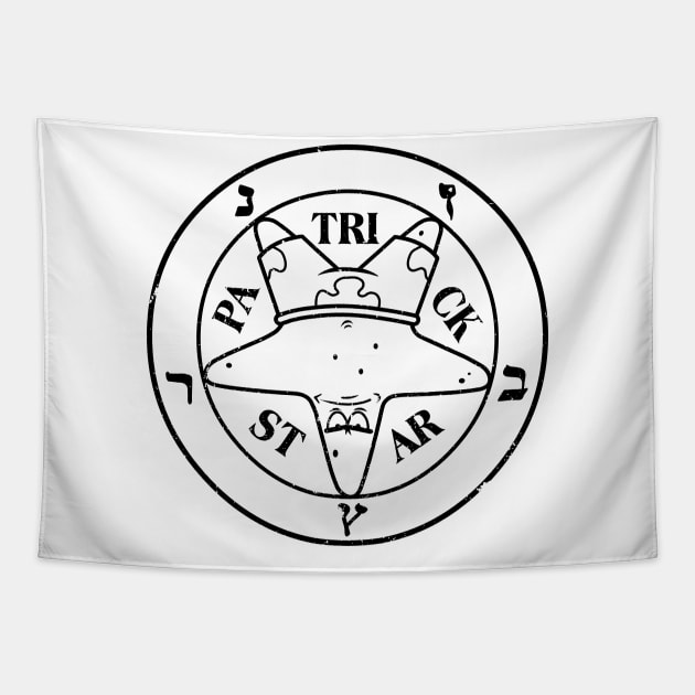 Patrick Star pentagram Tapestry by VizRad