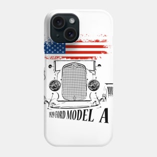 1929 Ford Model A, Hot Rod - white shirt Phone Case