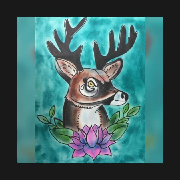 Lotus Deer by Black Moon Creations