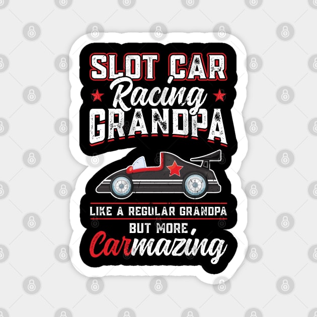 Slot Car Racing Grandpa Magnet by Peco-Designs