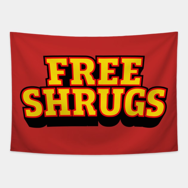 Free shrugs Tapestry by ölümprints