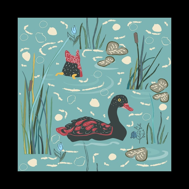 Ducks by Kristina Stellar Scandinavian Land