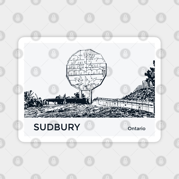 Sudbury Ontario Magnet by Lakeric