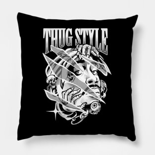 Thug Style B&W Pillow
