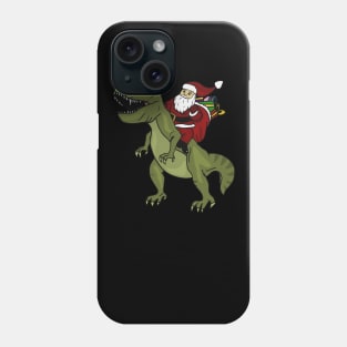Dinosaur Christmas Gift Xmas T Rex Santa Funny Phone Case