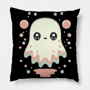 Cute minimalistic illustration of a Ghost Pillow