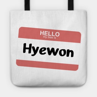 My bias is Hyewon Tote