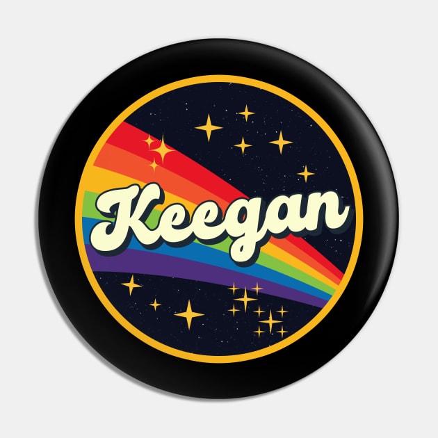 Keegan // Rainbow In Space Vintage Style Pin by LMW Art