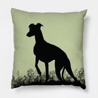 Whippet silhouette Pillow