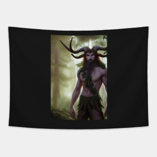 Cernunnos, the horned god Tapestry