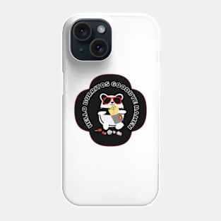 Hello Burritos Crazy Panda By Abby Anime(c)(Blk) Phone Case