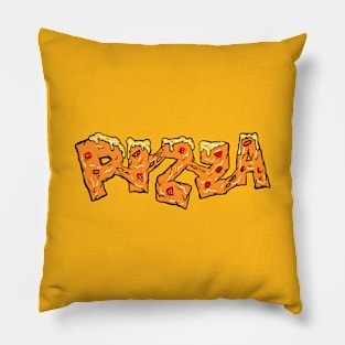 Pizza Typography Effect Pillow