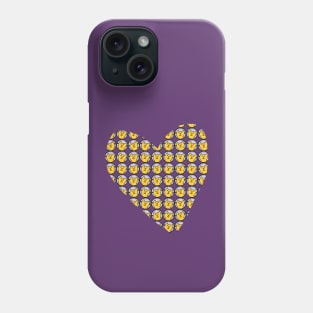 Yellow Cats Pattern in Heart Phone Case