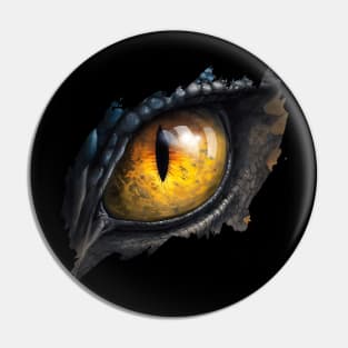 Fantasy Black Dragon Eye "The Golden Eye" Pin