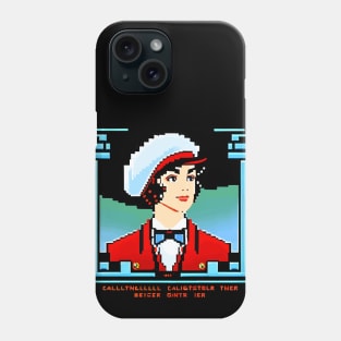 vintage pixel pretty lady Phone Case