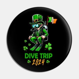 St Patrick's Scuba Dive Trip - Funny Scuba Diving Pin