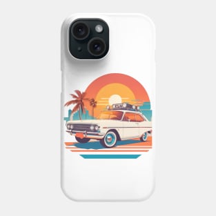 artwork of t-shirt graphic design of miami street Phone Case